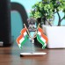 Voila Multipurpose Indian Flag Stand on Spring for Car Dashboard Study Table Home Office Table Decor